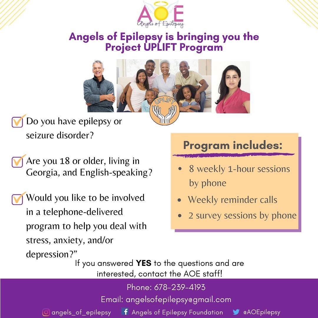 AOEpilepsy's tweet photo. For more details and to submit your interest form, click here: https://t.co/vxgT1i0bDx

You will also receive a gift for your participation! 💜

#AOE #ProjectUPLIFT #Epilepsy #Seizures #Survivors #Georgia #GeorgiaResidents #EpilepsyEquity https://t.co/7rtC83NPqj
