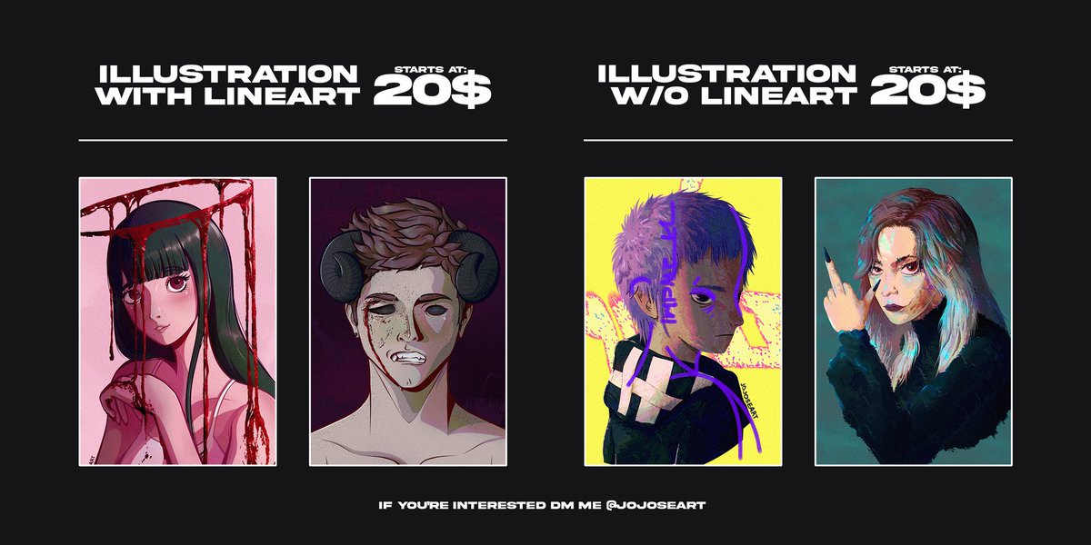 jojoseart's tweet photo. 😳🍂🎃 IT'S OCTOBER AND MY COMMISSIONS ARE OPEN 🎃🍂😳

Help a student save up to get a better computer 🤧 I'll be doing this in my free time, between my classes and occasional work.

Halloween themed characters are welcome, the spookier the better 👁️

Rts are very appreciated 🖤 https://t.co/ERskzZdJep