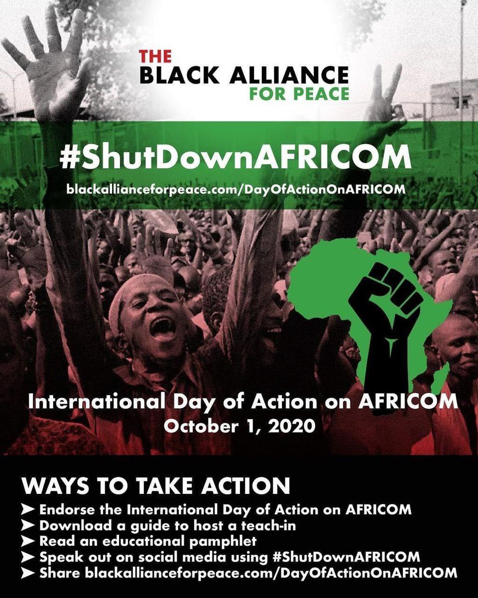 October 1, 1960, Nigerian “won” independence from the British government.October 1,2008, AFRICOM was established to use U.S. military power to impose U.S. control of African land, resources and labor to service the needs of U.S. multi-national corporations/rich #ShutDownAFRICOM