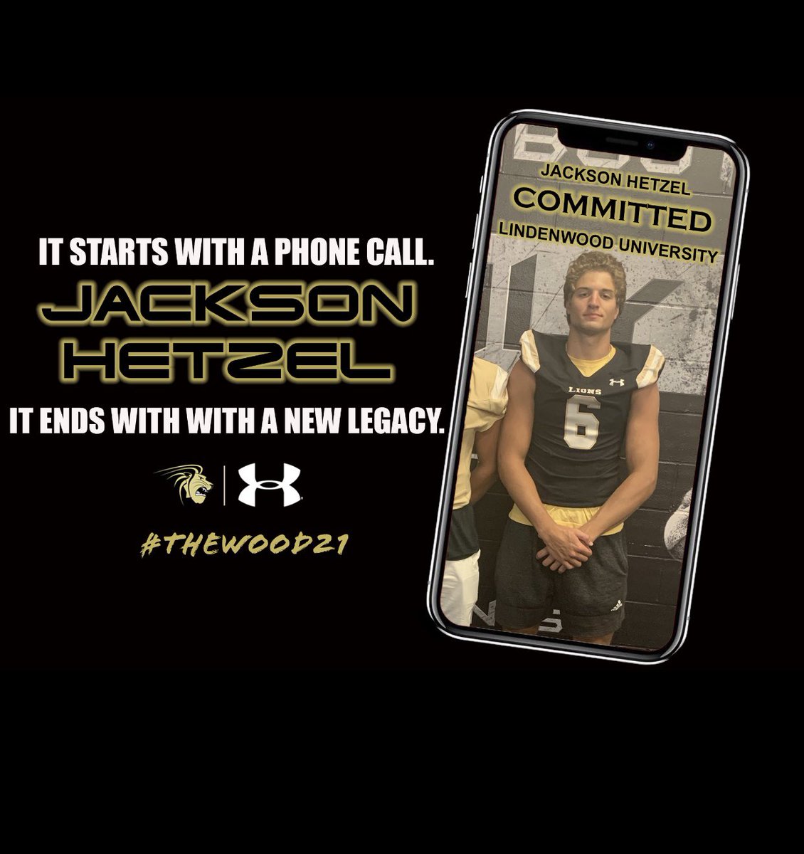 JacksonHetzel's tweet photo. COMMITTED!!🦁 #Lindenwood #THEWOOD21 @stugfb @Baldwin_CoachBB @_Stew1 @_CoachGoose @CoachToreHurst @EricInama  @FHVikings @Howell_FB @12tHManBoosters @GSV_STL @LindenwoodFB @LindenwoodU @LU_Lions https://t.co/pXUQRLl4yH