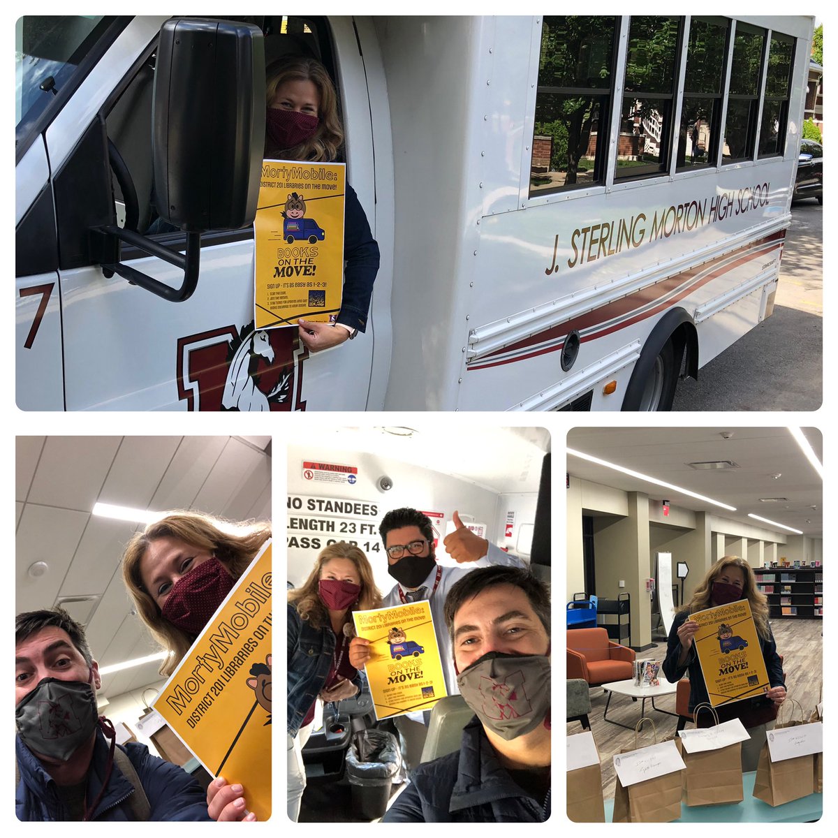 Way to go, <a href="/sarahelorraine/">Sarah Lorraine (she/her/ella)</a> and the <a href="/morton201/">Morton 201</a> Knowledge Centers for launching a successful Morty Bookmobile! #mustangsread #mortonpride