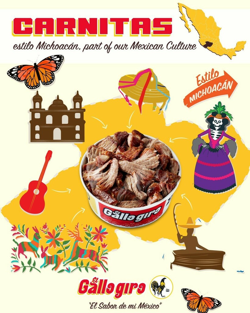 October is National Pork (Carnitas) Month! 🐷 In that honor, we would like to feature a state in Mexico that is recognized for its delicious slow-roasted carnitas, monarch butterflies, Otomi Art, its elaborate Day of the Dead celebrations, and known a… instagr.am/p/CFz1rainnBX/