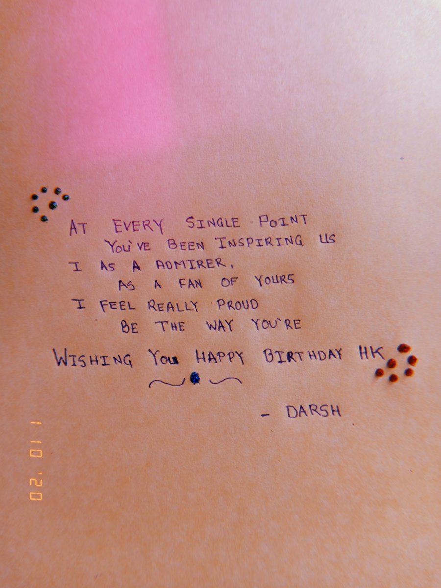  @DARSH__22 penned this cute wish for  @eyehinakhan so beautifully!HAPPY BIRTHDAY HINA KHAN #HappyBirthdayHinaKhan