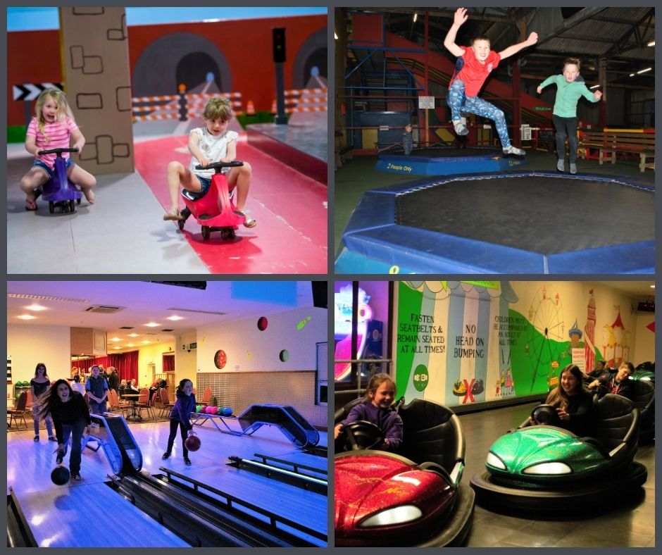 It's looking like a wet and windy weekend, come and have some indoor fun!
Leisure Park with 60,000 square foot of undercover play areas and Ten Pin Bowling open every day
Call us on 01566 86324 to book
