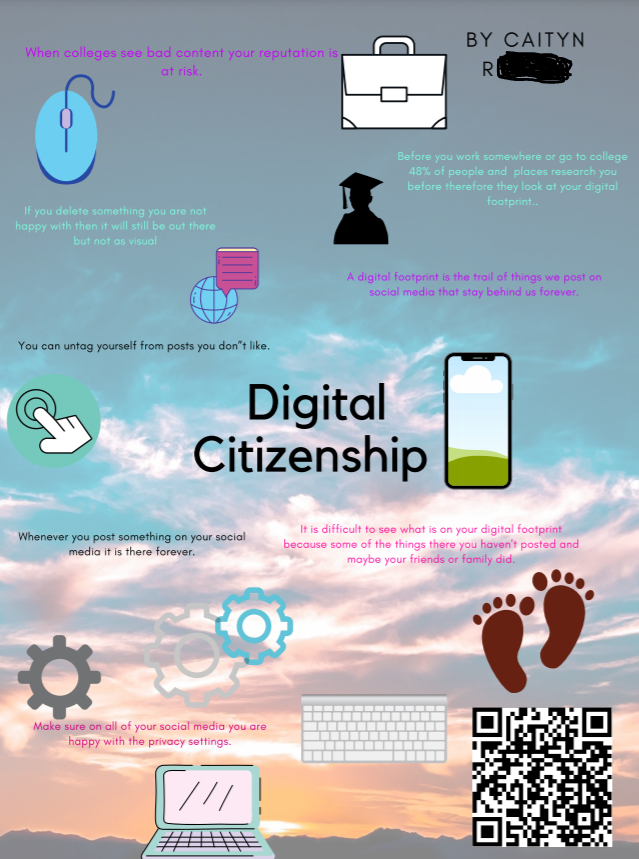 Students worked on digital citizenship posters today using the Canva website! This is a very important topic especially now during our year of virtual learning. 
<a href="/PelechStanley/">d a v i d o s k i</a> <a href="/depierroHMS/">Cheryl DePierro</a> <a href="/canva/">Canva</a>