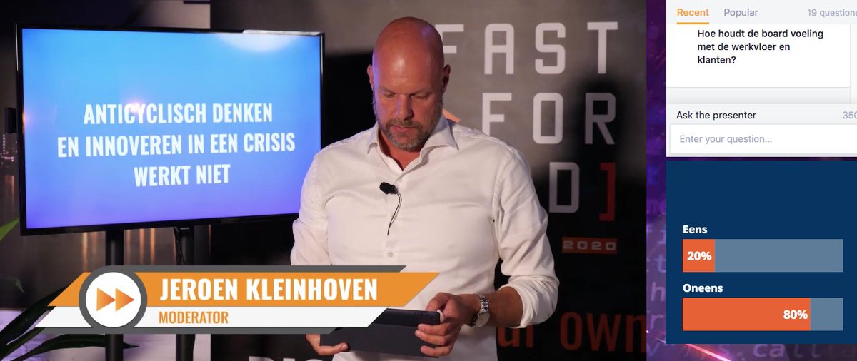 Anticyclisch denken &amp; innoveren in een crisis werkt niet. Wat vind jij? Deel je mening via de poll én chat tijdens de livestream Nu op ffwdinsights.com/live