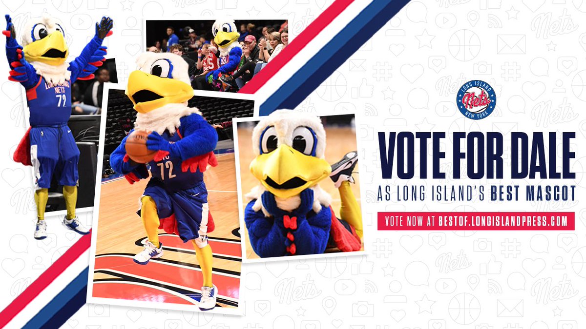 LongIslandNets's tweet photo. We’re excited to announce that everyone’s favorite mascot, Dale the Eagle, is up for @BestofLI’s Best Mascot on Long Island 🏆 

Vote daily at https://t.co/9vDxshsGSQ https://t.co/K2FqiSHOjb