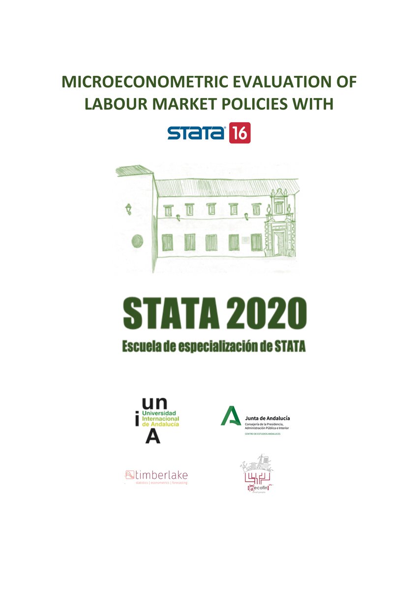 Econgregado's tweet photo. Microeconometric evaluation of labour market policies with Stata 16 (online)

Fechas: 10, 11, 14  de diciembre de 2020
Horario: 16:00-20:00 (GTM+2)
Instructor: Barbara Sianesi, PhD 
IFS &amp;  IZA
(Curso impartido en inglés) https://t.co/niJkNyJed8