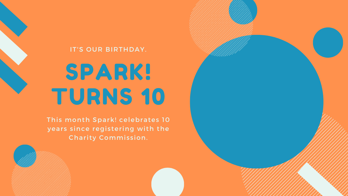 SparkEBP's tweet photo. It's our birthday! 🥳
This month we will share some of our achievements over the last 10 years. We will also be celebrating our school + corporate partners and funders who have supported our work
#10YearsOfSpark #Careers https://t.co/11SzPCiUDR