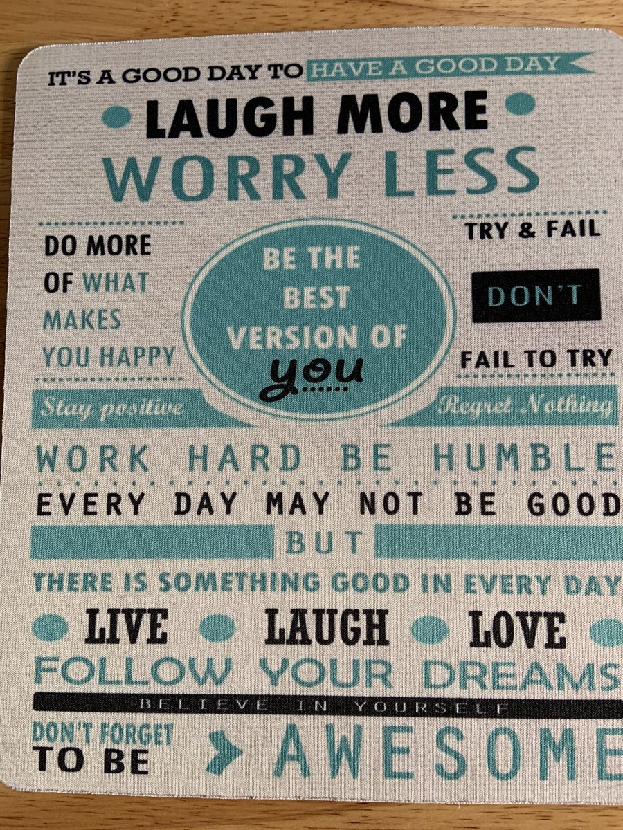 My mousepad sets the tone for the day. Today I remind myself to BE AWeSOME! What is your mantra for the day? @CESA6forGrowth @CESA6