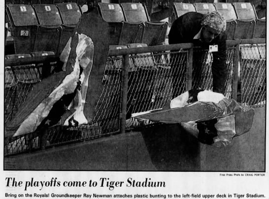 Tigers84Replay's tweet photo. Oct. 4, 1984: Off day. The ALCS resumes tomorrow in Detroit, with the #Tigers needing one win to to clinch a trip to the World Series #Relive84 https://t.co/RUqc8Px8gQ