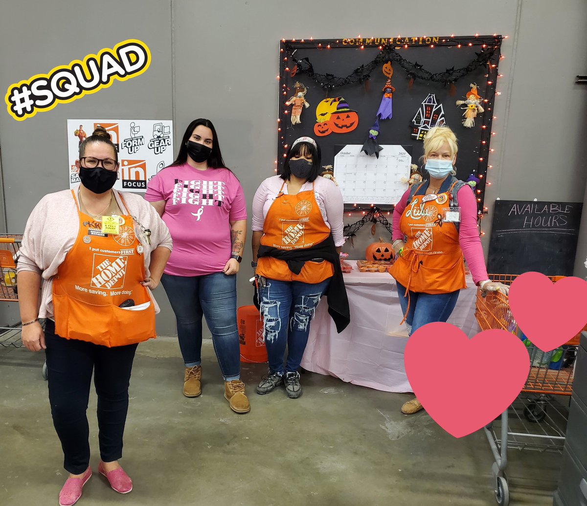 kristasalera's tweet photo. Kicking off Cashier Appreciation Month with a pink day to spread Breast Cancer Awareness! #ThinkPinkThursday 🎀 #CAM 🎉 https://t.co/dxMvQRJLPB