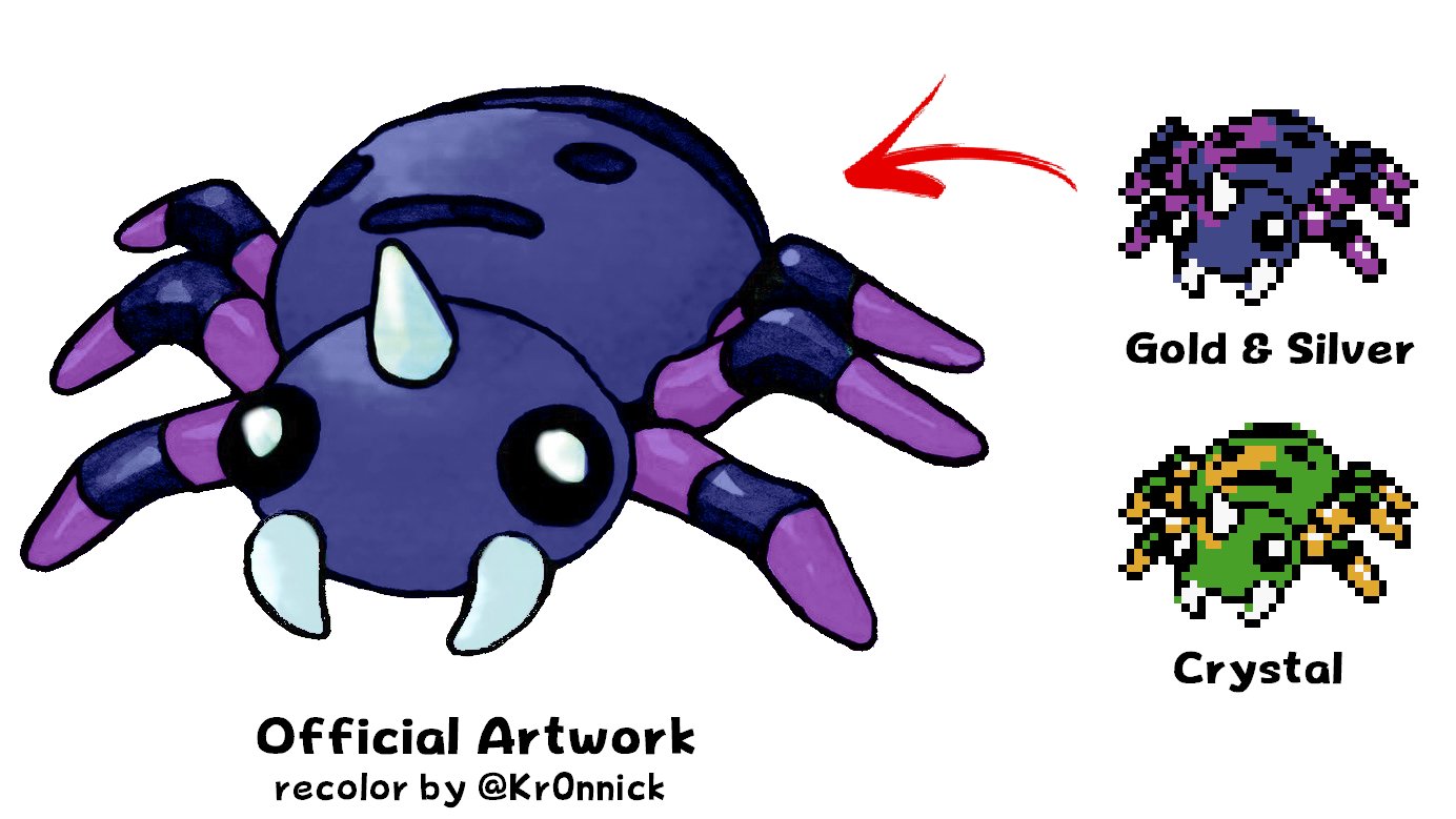 Dr Lava S Lost Pokemon Purple Spinarak In Gold Silver Instead Of Green Spinarak S Sprite Was Actually Purple When Crystal Was Released A Year Later Spinarak S Sprite Was Changed To Dr Lava S Lost Pokemon Purple Spinarak In Gold Silver Instead Of Green Spinarak S Sprite Was Actually Purple When Crystal Was Released A Year Later Spinarak S Sprite Was Changed To
