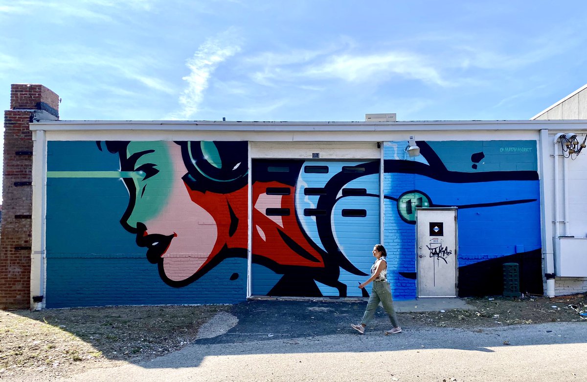 MDMN__'s tweet photo. My “Laser vision” wall in Kansas City for @Sprayseemo mural festival! 
#mdmn #mdmnwalls #sprayseemo #muralfestival #kobrapaintusa #muralist #graffiti #streetart #murals #muralsdaily #superhero #comicbookart #scifiart #popart #urbanart #largescaleart #art #artist https://t.co/X2JOs7GKng
