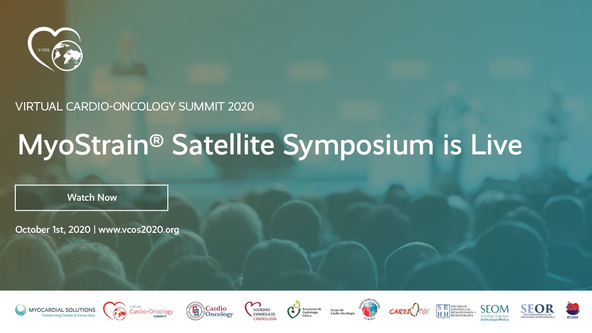 myocardialsoln's tweet image. #VCOS2020 is now live. Visit our satellite #symposium of MyoStrain®, where experts discuss MyoStrain’s unique role in transforming cardio-oncology care as well as give an in-depth look at the science behind #MyoStrain, below: bit.ly/3jlUsxo @ICOSociety #CardioOnc