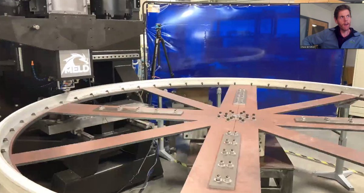 We were thrilled to virtually welcome our neighbors <a href="/MELDMfg/">MELD Manufacturing</a>, Chase Cox and Nanci Hardwick, to our online <a href="/VirginiaTech_ME/">Virginia Tech Mechanical Engineering</a> #AdditiveManufacturing course today. They inspired the students with their printing of a 10ft diameter part with their additive friction stir welding process