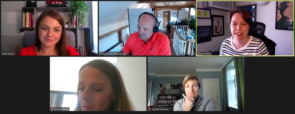 Our last panel is underway! We can't believe it's going so fast! We're discussing designing remarkable cultures with <a href="/dommonkhouse/">dommonkhouse</a> @Weeks_24_7, Emma Meeks and <a href="/RachelClacher/">Rachel Clacher</a> 
#exchange2020 exchange.events