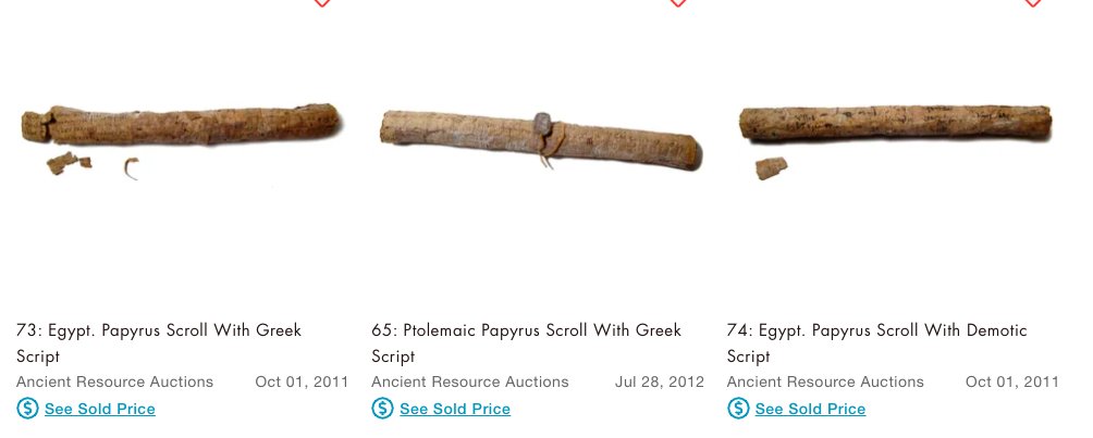 Search Google Images or Shopping for Egyptian papyrus scroll, and you'll find a myriad of these trash taquitos.