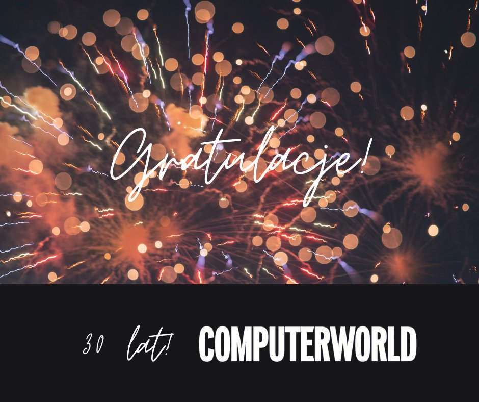 Gratulujemy redakcji Computerworld Polska 30 lat! Śmiało możemy powiedzieć, że bez CW nie byłoby CIONET, bo nie mielibyśmy gdzie się poznać :)