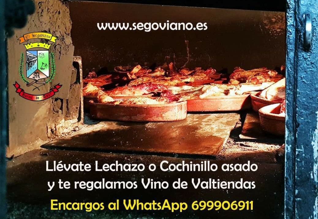Nosotros lo asamos por ti
Encarga tu Lechazo o Cochinillo asado para llevar a Casa y nosotros te lo preparamos
#AsadosElSegoviano 
Encargos al WhatsApp 699906911