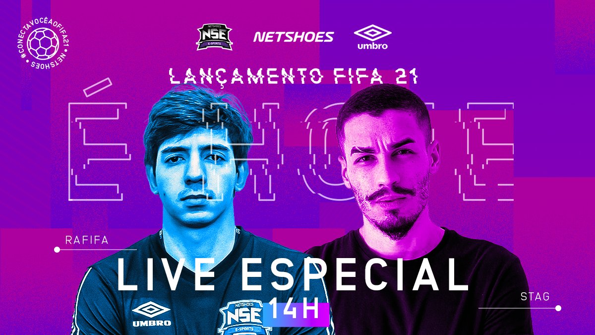 Já anotou ai na sua agenda? 📅 Dia de #FIFA21 e a gente #ConectaVocê ao jogo! 👀
As lives especiais vão acontecer no canal dos nossos influenciadores @RafifaR13 e @OEstagiarioDoEI.
Às 14h, com muita resenha e presentes para quem estiver assistindo!
#GoNSE #GoStag #GoRafifa https://t.co/6AjuhduT5i