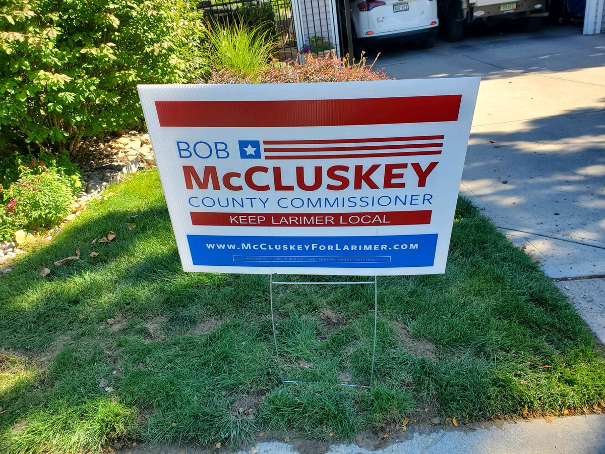 bobmccluskey's tweet image. What a good looking yard sign!!!

#HelpMe get the word out!

*To request your very own limited edition collectors campaign yard sign!! #KeepLarimerLocal 

***please visit my website &amp;amp; send 3 payments of #Freedom to McCluskeyForLarimer.com