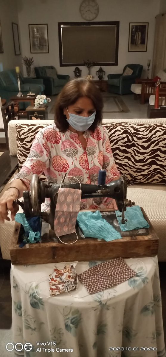VCanGivThemHope's tweet photo. #VCanGiveThemHope member Sundra stitching beautiful mono colour and printed Cotton masks .
Share the passion !!
#SewAMask
#GandhiJayanti
#fightagainstcorona https://t.co/ADZV6EXD1a