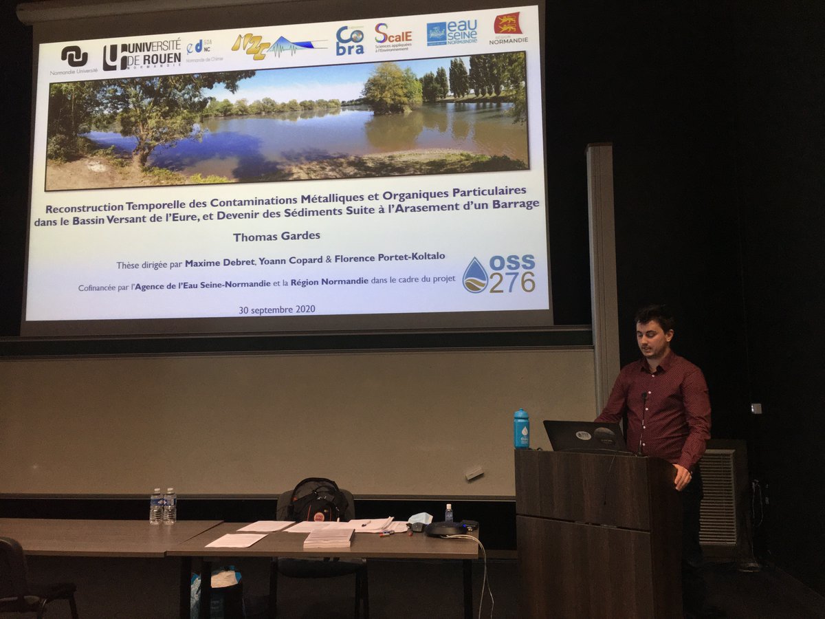 ThGardes's tweet photo. Thèse cofinancée par @Seine_normandie et @RegionNormandie et soutenue le 30 09 2020 pour l'obtention du grade de docteur en science de l'université de Rouen Normandie @univrouen #PhD Publication de 3 articles dans les revues @STOTEN_journal, #AppliedGeochemistry, #Catena https://t.co/2IGWMlLhUg
