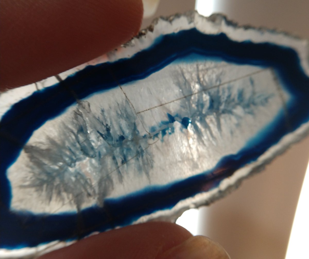 My first rock was a very basic sliver of geode. I was about eight. I promptly broke it. So I tapped it back together. I've moved several times, even out of country and back, but I still have it. And the tape still holds.  #Rocktober  #Crystal  https://twitter.com/FossilLocator/status/1311508862806130688
