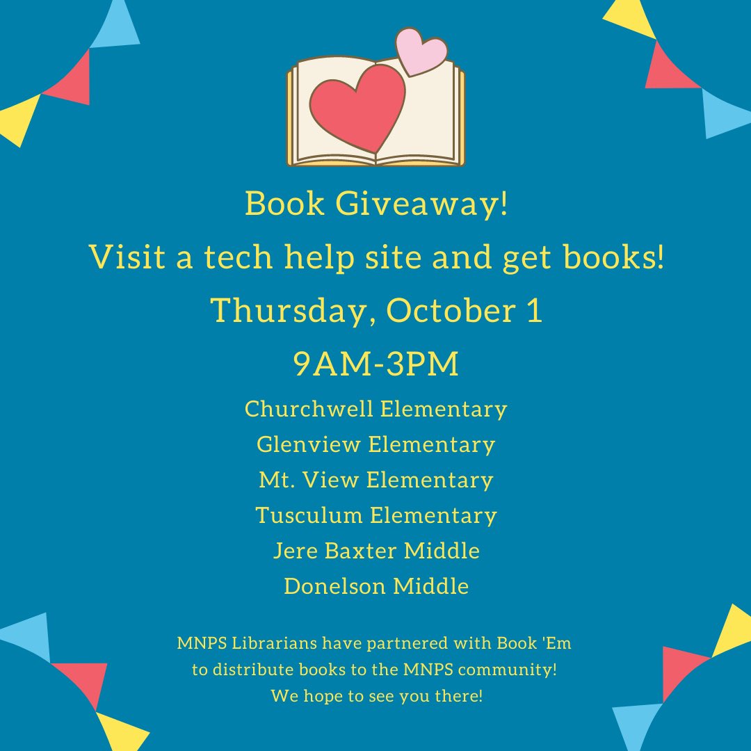 LindsKimery's tweet image. Librarians Alice Russell and Katelyn Jernigan are hanging out and ready to help kids find a good book for fall break! Come to @tusculumes and leave with books! @MetroSchools @MNPSLibraries @BookemNash #mnpslibhacks #bookgiveaway