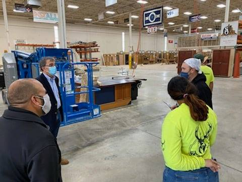 NealPlotkin1's tweet photo. I had a great time touring the @NCSRCCarpenters training facilities and headquarters in Pewaukee! The Council trains future professionals in great detail to help build a future for our communities. Well funded trade programs are critical to move WI forward! https://t.co/oflQnWdjmi