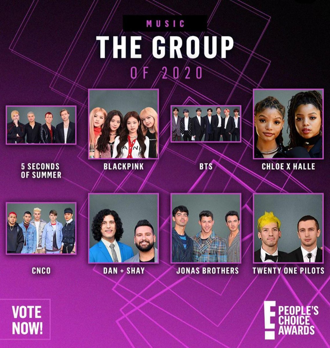 Portal Erick Brian Brasil On Twitter Os Meninos Foram Indicados Ao People S Choice Awards 2020 Na Categoria The Group Of 2020 Tem Duas Opcoes De Votacao Pelo Site Oficial
