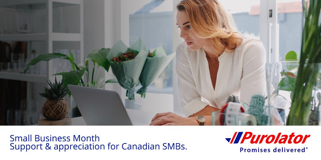 PurolatorInc's tweet photo. It’s #SMBMonth! We’ve teamed up with Canadian #SMBs to share their #SMBinspiration stories of dedication, resilience and triumph. Take a look: https://t.co/VEjS8KNYFS https://t.co/2xj5GFC8gI