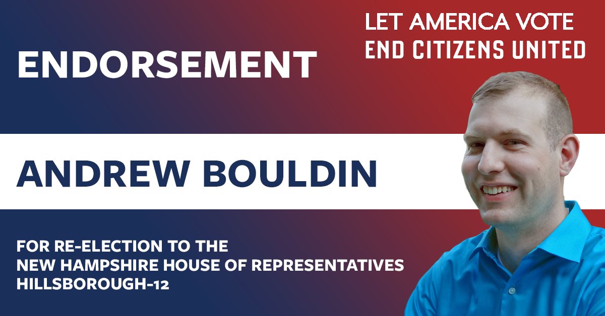 For_Reform's tweet photo. We’re proud to support Rep. @andrew_bouldin for re-election to the NH House. Andrew is a prime sponsor of bills to expand voting access and protect the right to vote. He is committed to fighting for historically disenfranchised voices to be heard. #NHPolitics. https://t.co/Hz5ryU2f1g