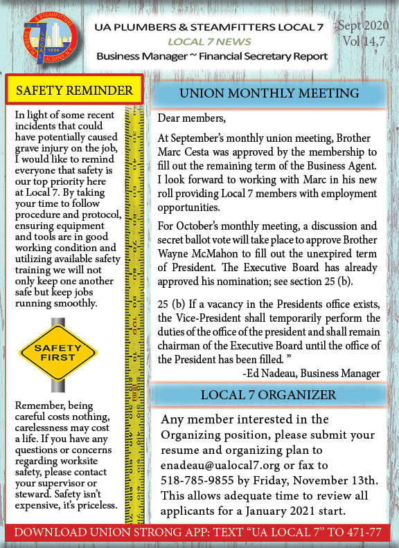 UA Local 7 Albany Plumbers & Pipefitters tweet media
