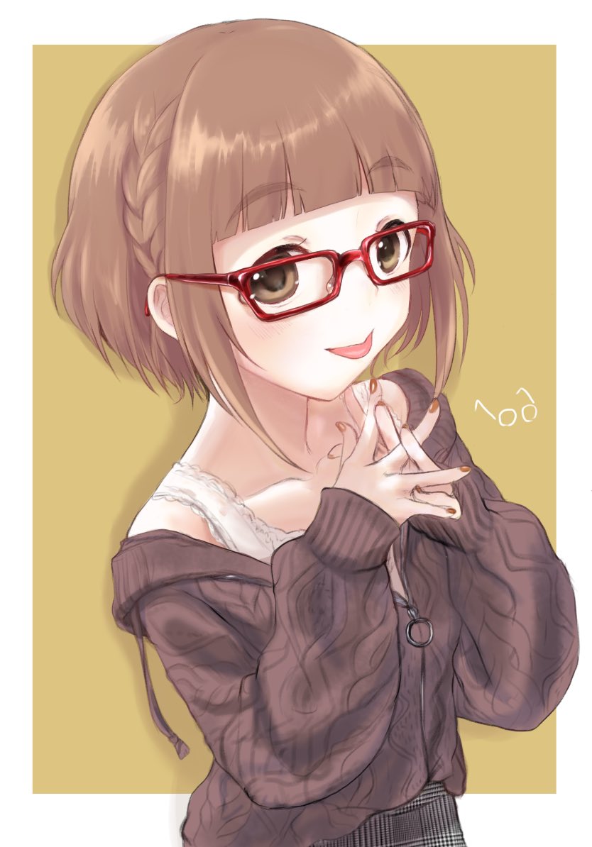 「眼鏡の日だった
#喜多見柚
#眼鏡の日 #メガネの日 」|紅月みいのイラスト