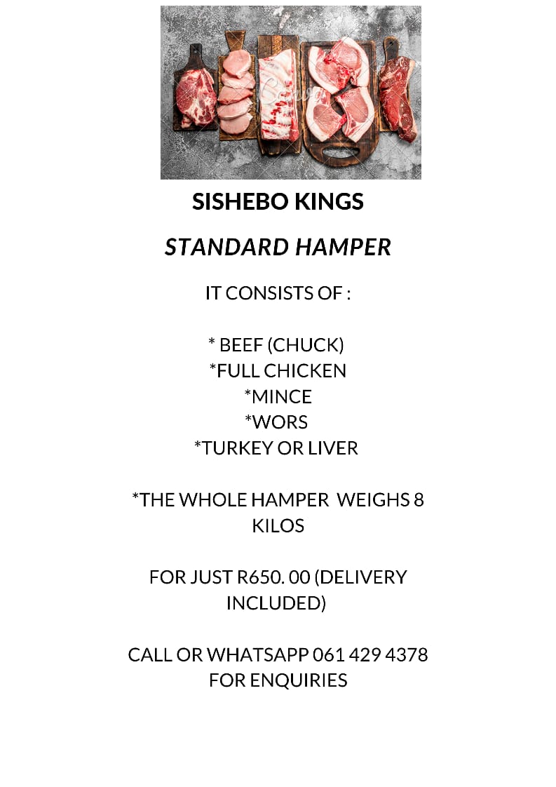 ClassicwoodsZa's tweet photo. Ndlozi Naledi Menlyn #InnocentButOffensiveQuestions #rain #PataPataVideo #TributeToPitso Versace #VaalHighMustFall #AnyMinuteNow #StateCaptureInquiry
HI GUYS WE SELL AND DELIVER MEAT HAMPERS AND MEAT IN BULK ACROSS JHB & PTA .
CALL OR WHATSAPP 061 429 4378 FOR ENQUIRIES #DJSBU https://t.co/PJiw2r9Piv