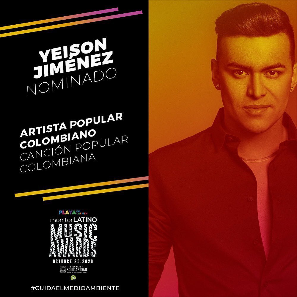 SonyMusicCol's tweet photo. ¡Hoy es un gran día para los #Jimenistas! 🥳 @yeison_jimenez está nominado a los premios @monitorlatino_ 👏👏👏 ¡Felicidades, Yeison, la estás rompiendo! 🔥 https://t.co/6gR8RCJdN0