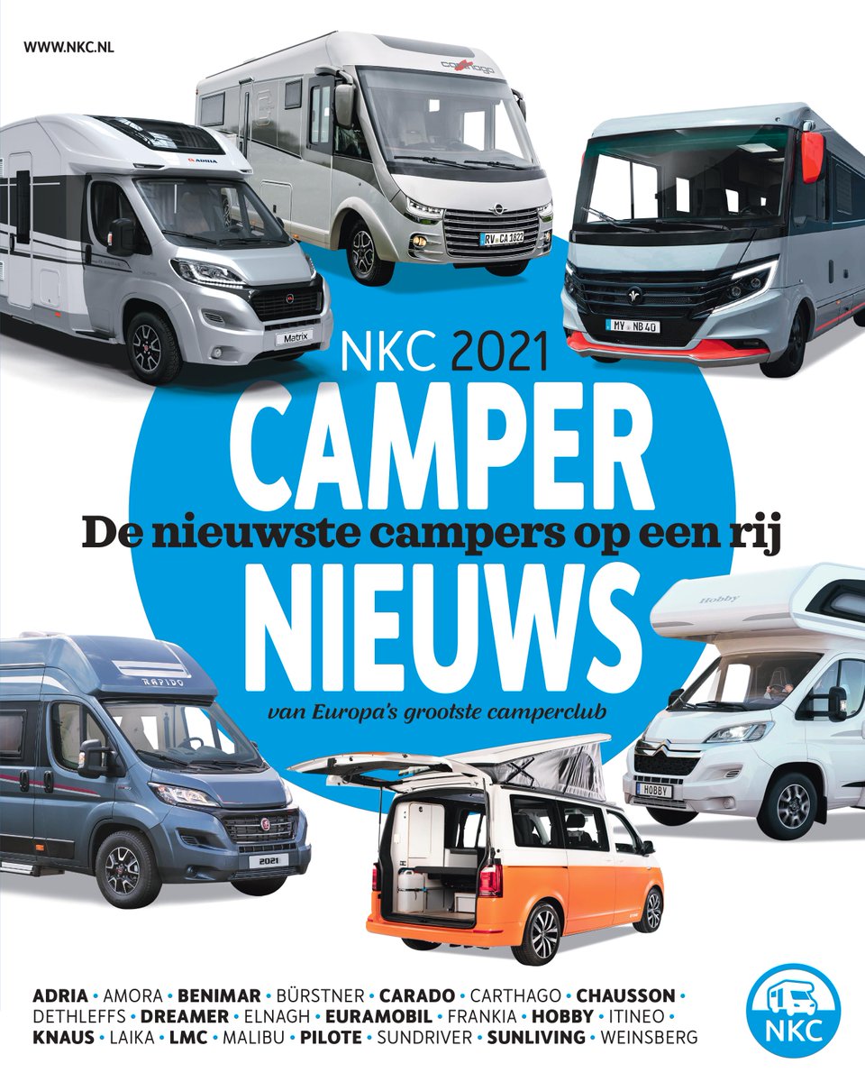 NKC Campernieuws 2021 is een overzicht van de nieuwe campermodellen die in 2021 te koop zijn in Nederland. Het NKC Campernieuws staat vanaf 30 september online op de website van de NKC. Leden van de NKC ontvangen een gedrukt exemplaar bij Kampeerauto 8. nkc.nl/nieuws/2020/se…