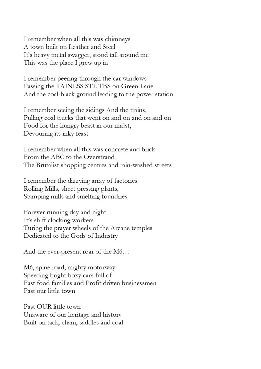WalsallLibrary's tweet photo. Tack Chain Saddles Coal 1'26" by Dan Oram

#nationalpoetryday2020 with Poets, Prattlers, and 
@pandemonialists &amp; @CreativeBCuk
 
#walsall #localpoets #poems https://t.co/u794Rgdqe5