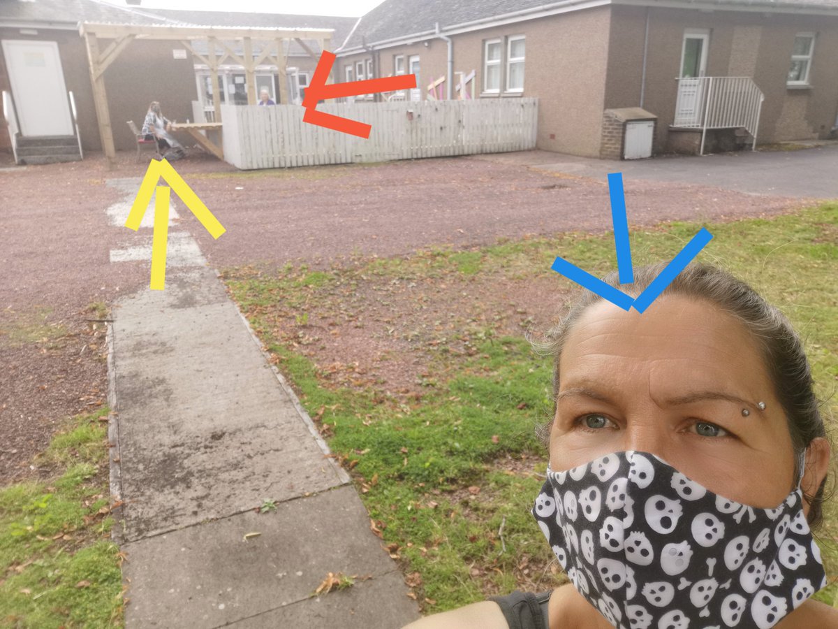 angelictrish95's tweet photo. @NicolaSturgeon...this is me(blue) gran(red) and aunt(yellow) on the 19th of August when 3 relatives could see gran, our home rules was 1 so I stood in a public park with mask on shouting to my gran. This was the last we seen her!! This picture is sad...But better than NOTHING!! https://t.co/QN0RheUR7L