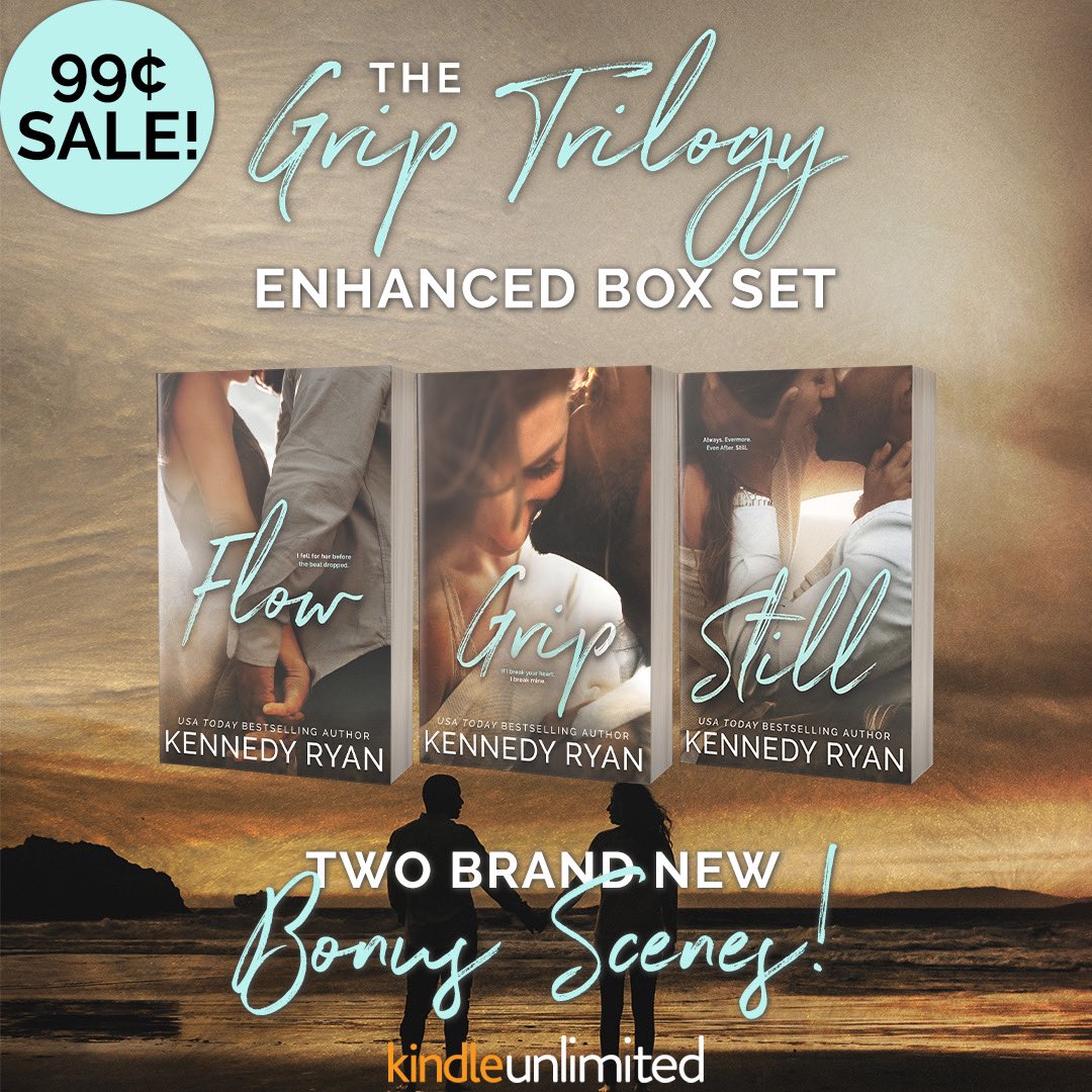 readerstogether's tweet photo. The Grip Trilogy by @kennedyrwrites has been bundled into a box set for the first time with beautiful new covers and added content for only 99¢ for Release Week Only! I already grabbed my copy because I need all the things. #Sale #rtrecs #ku @jennw23 
👉https://t.co/qrfhKEqrfP https://t.co/0en2dZ5lBy