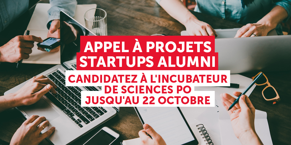 🚀 L'incubateur de Sciences Po ouvre ses portes à tous nos <a href="/ScPoAlumni/">Sciences Po Alumni</a> ! 
Si ça vous intéresse, vous avez jusqu'au 22 octobre 2020 pour participer à l'appel à projets Startups Alumni de <a href="/SPoEntrepreneur/">L'Incubateur de Sciences Po</a> ➡️ fal.cn/3aFw6