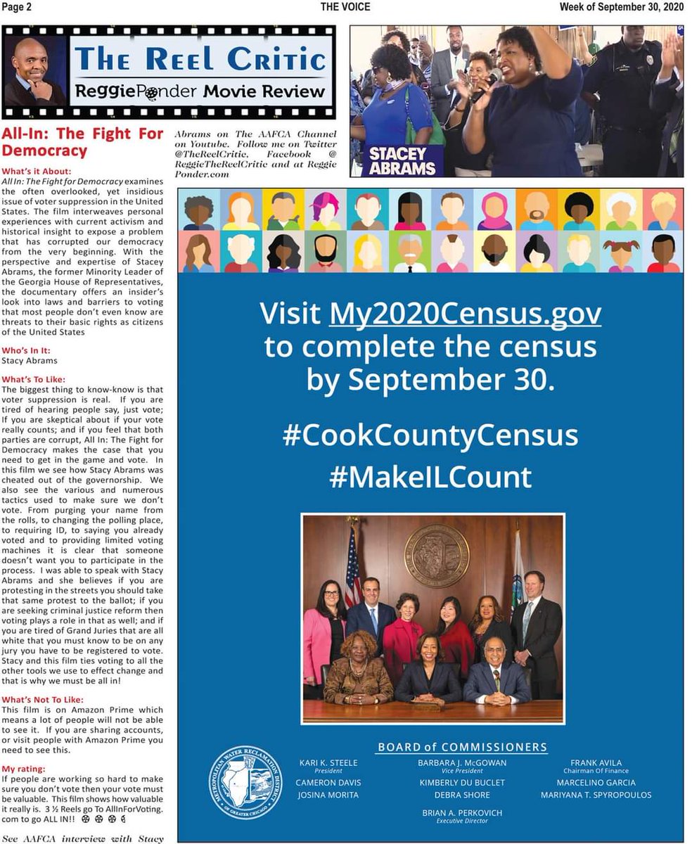 MWRDGC's tweet image. Thank you to the Austin Voice for helping us to remind the public to take the census #cookcountycensus #makeilcount