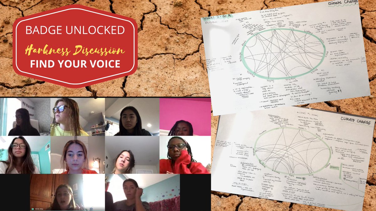 simonschooling's tweet image. These are the days I live for as a teacher. Today was the first Harkness discussion of the year in #GlobalHealth. These budding scientists and leaders found their voice. Today&apos;s topic: #ClimateCrisis. Well done! #AHCScience #EmpoweredGirls #CourageToChange