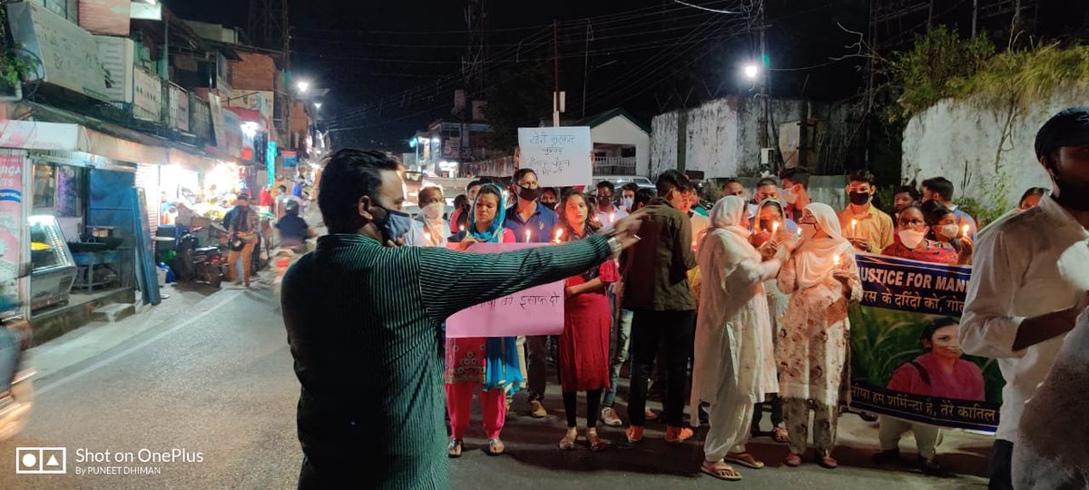 #JusticeForIndiasDaughters #justuceformanisha #ShameOnYouHathrasPolice #ShameOnUPGovt #ResignAdityanath @Radhika_Khera @LicypriyaK @INCIndia @RahulGandhi @HansrajMeena @sakshijoshii @YashMeghwal Candle march in himachal pradesh for justice for Manisha Valmiki.