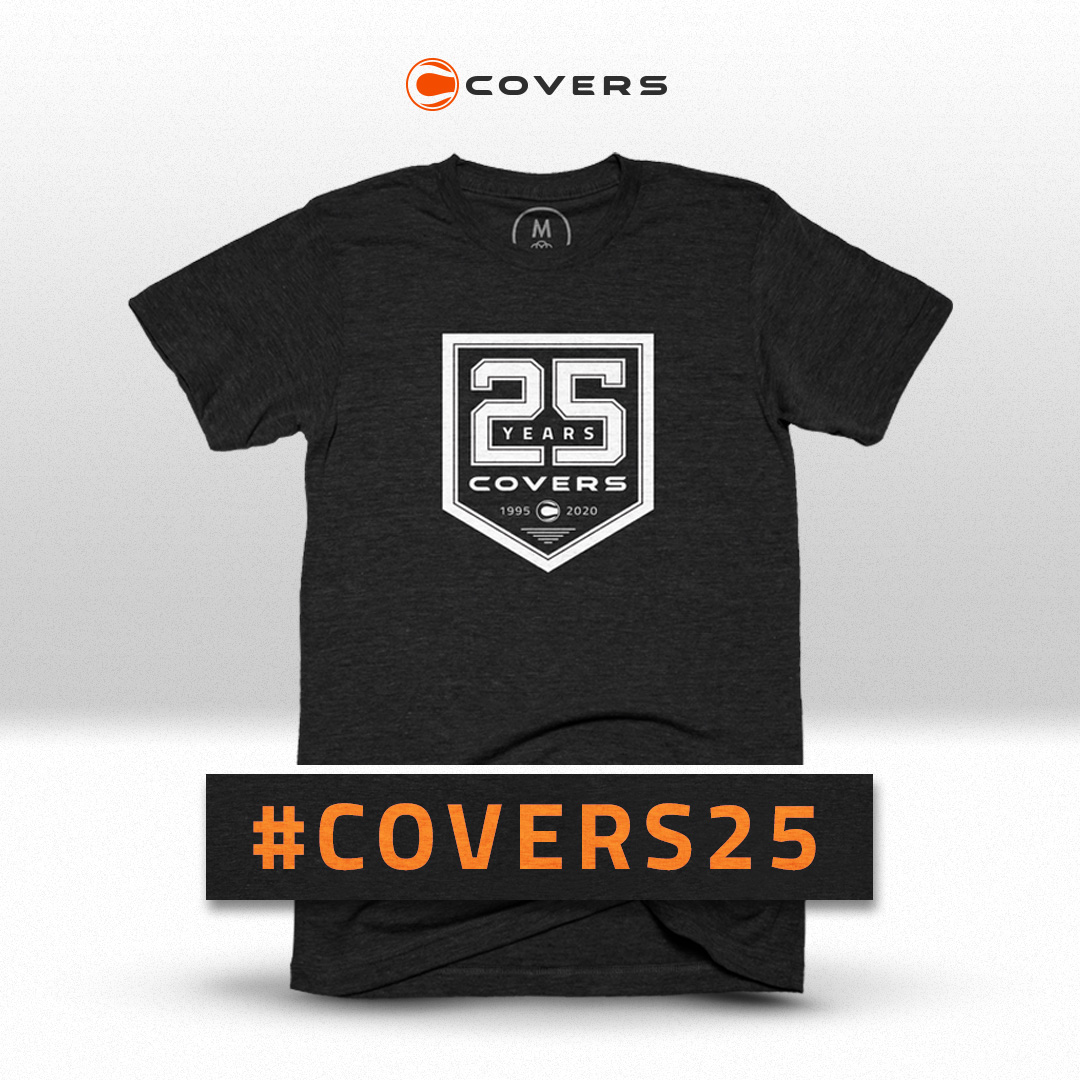 Covers's tweet photo. It's our 25th birthday! 🎉

And to celebrate 25 years of educating, and entertaining sports bettors were launching a contest where YOU could win an excellent prize (details will be revealed soon, stay tuned)

Meanwhile grab some #Covers25 gear here:
 https://t.co/0I2H9zz6AH https://t.co/8AKu4nm291