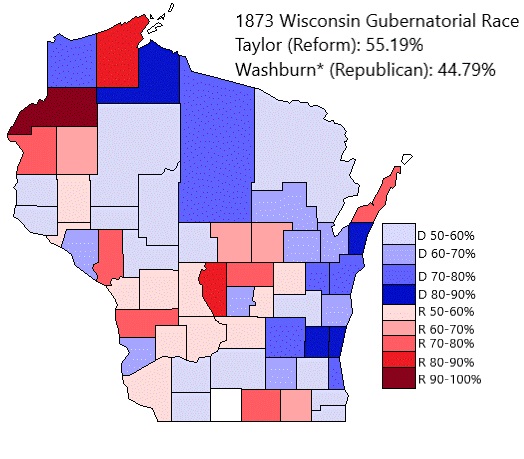 This map shows a significant improvement. The opposition really cut into Republican margins in rural areas *and* consolidated the votes in the lakeshore counties. 2/16