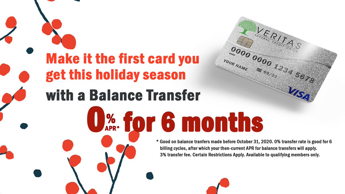 0%  for 6 months on balance transfers. #Octoberalready #creditunion