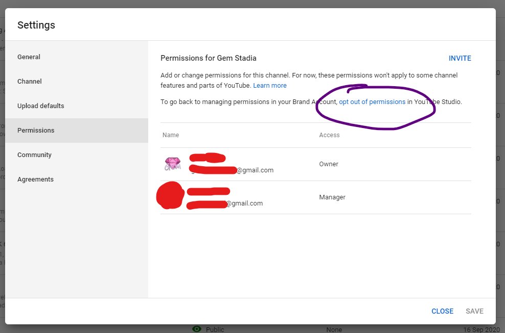 Move to  Studio Channel Permissions for Brand Accounts